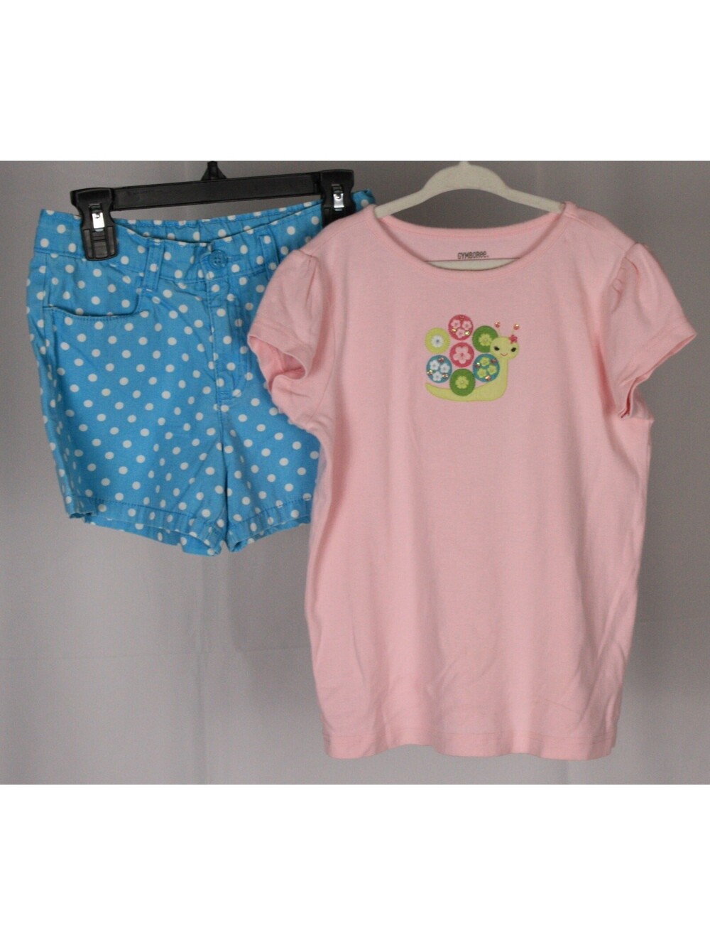 Gymboree Seahorse Top Polka Dot Shorts Set Girls Size 9